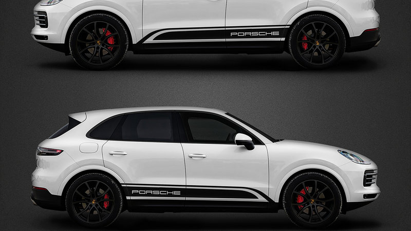 Porsche Cayenne - Stripe Decals black design