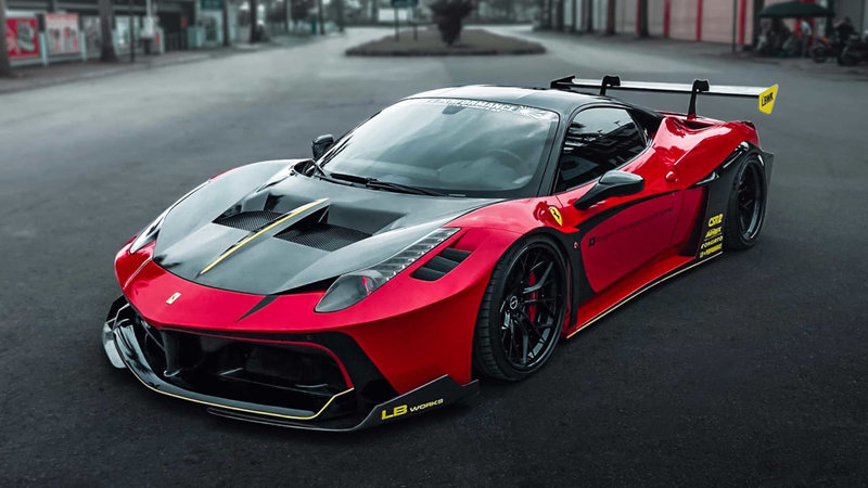 Ferrari 458 GT - Red & Black Wrap