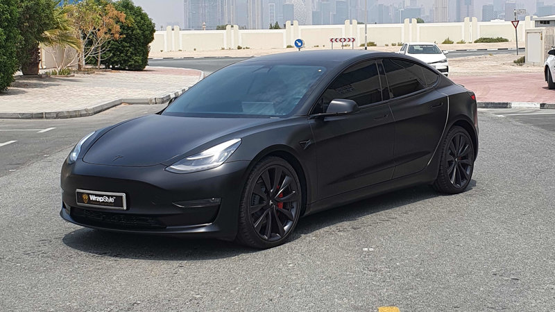 Tesla Model S - Matte Black Wrap