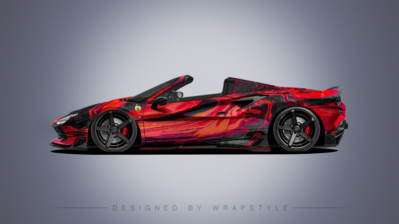 Ferrari F8 Spider - Abstract Design