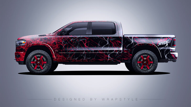 Dodge RAM 1500 - Red Marble Design