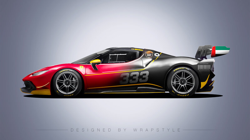 Ferrari 296 Challenge - Racing Gradient Design