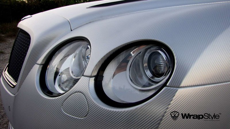 Bentley Continental - Silver Chrome Carbon wrap - img 3 small